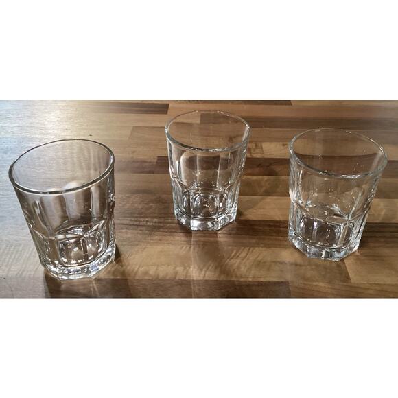 Set of 3 Libbey Gibraltar Heavy Glass Tumblers 4” - Picture 3 of 9